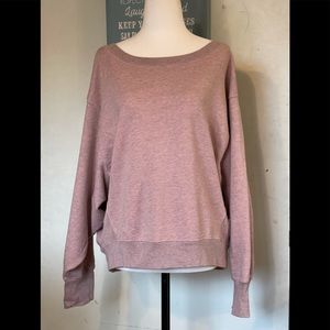 SANCTUARY  COTTON  RIBBED  SWEATSHIRT